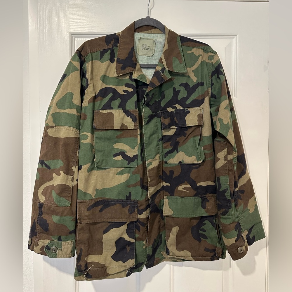 Vintage Army Camouflage Fatigue Jacket